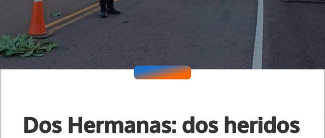 Dos Hermanas: dos heridos tras una colisión entre un auto y una motocicleta