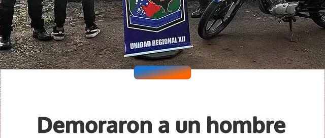 Demoraron a un hombre con una moto “melliza” en un operativo en Paraje San Miguel